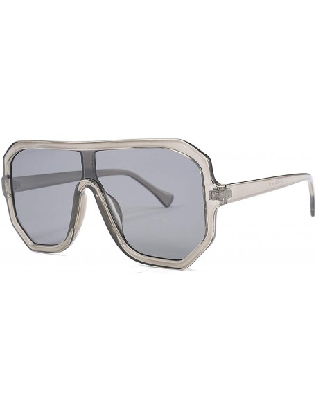 Oversized Sunglasses Women Oversize Flat Top Retro Square Sun Glasses Vintage 2019 Er Female Luxury Oculos UV400 - C7 - C1198...