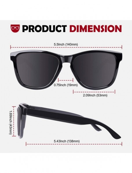 Rectangular Polarized Sunglasses for Men Driving Sun glasses Shades 80's Retro Style Brand Design Square - CK18T6AOOHK $14.89