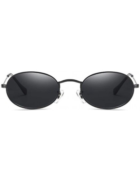 Oval Women Oval Sunglasses Luxury Metal Sun Glasses Eyeglass Frames Casual UV400 Eyewear (A) - A - C1196205K0Y $11.11