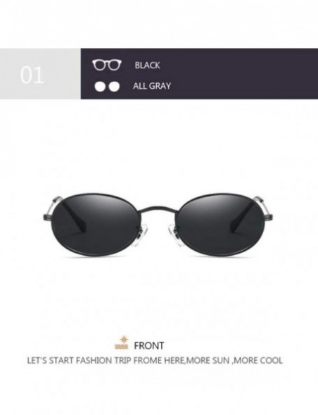 Oval Women Oval Sunglasses Luxury Metal Sun Glasses Eyeglass Frames Casual UV400 Eyewear (A) - A - C1196205K0Y $11.11