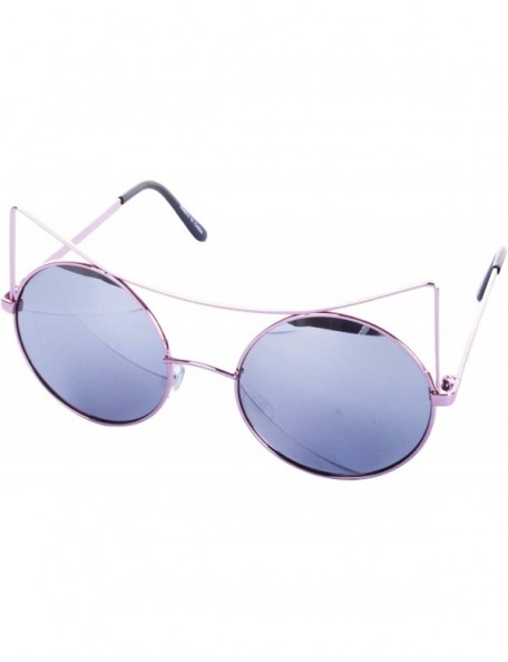 Cat Eye Wire Frame Cat Eye Sunglasses - Silver - CU199QDLUCA $31.61