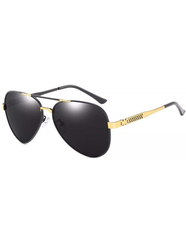 Aviator Sunglasses Metal Sunglasses Male Polarized Toad Mirror Driving Outdoors - D - CJ18QR758T4 $31.48