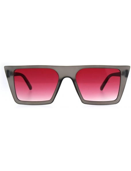 Cat Eye Womens Oceanic Color Squared Flat Top Goth Cat Eye Sunglasses - Grey Pink - C0189U4A3NM $7.80