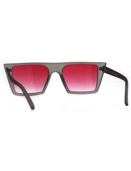 Cat Eye Womens Oceanic Color Squared Flat Top Goth Cat Eye Sunglasses - Grey Pink - C0189U4A3NM $7.80