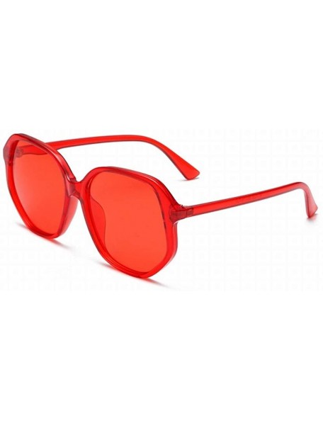 Goggle Retro Big Box Irregular Sunglasses Trend Candy Color Sunglasses - Style 3 - CB18UEXE3TG $23.89