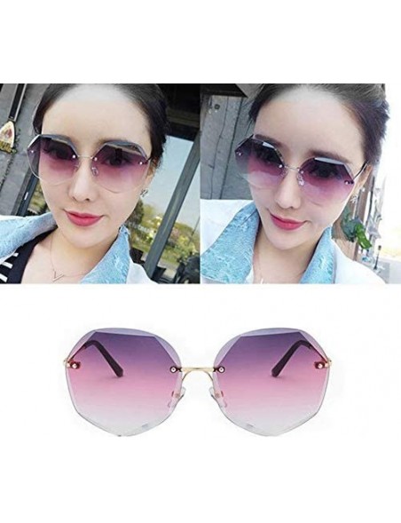 Square Women Hipster Polygon Shape Sunglasses Thin Metal Frame Sun Glasses - 4002 Gradient Purple - CI18W0E5LII $9.63