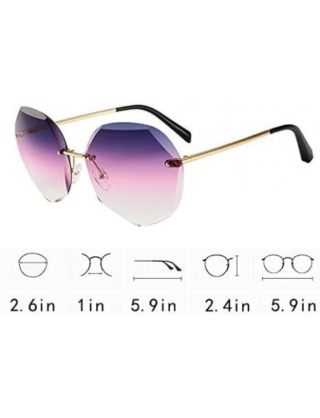 Square Women Hipster Polygon Shape Sunglasses Thin Metal Frame Sun Glasses - 4002 Gradient Purple - CI18W0E5LII $9.63