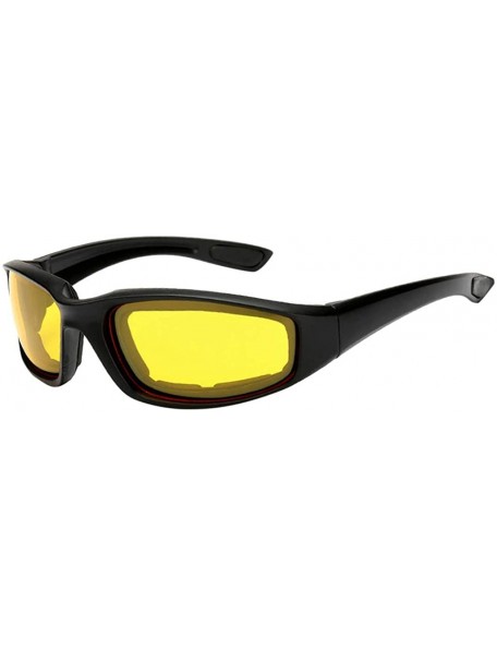 Rimless Unisex Fashion Anti-Glare Motorcycle Sunglasses-Night Driving Glasses Fit Over Polarized Wraparounds - B - CI196S00W4...
