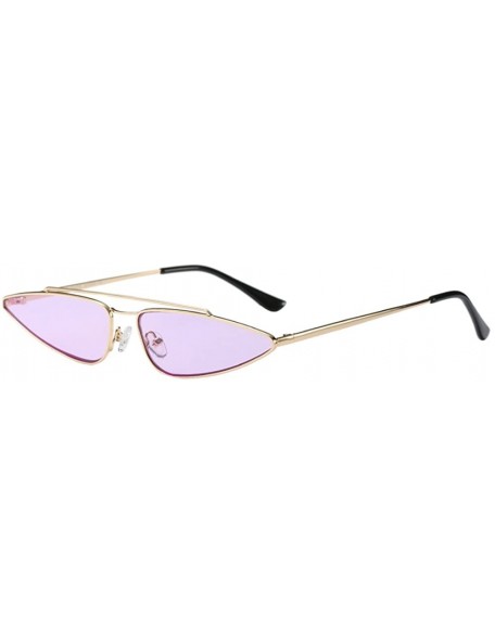 Wayfarer Fashion Eyes Frame Metal Sunglasses Men Women UV Protection for Outdoor - Purple - CF18G7T6W4I $11.37