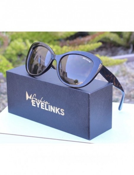 Cat Eye Polarized Sunglasses for Women - Medium Cat Eye Vintage Classic Retro Fashion Design UV Protection Lens - CG18HY7EZO8...