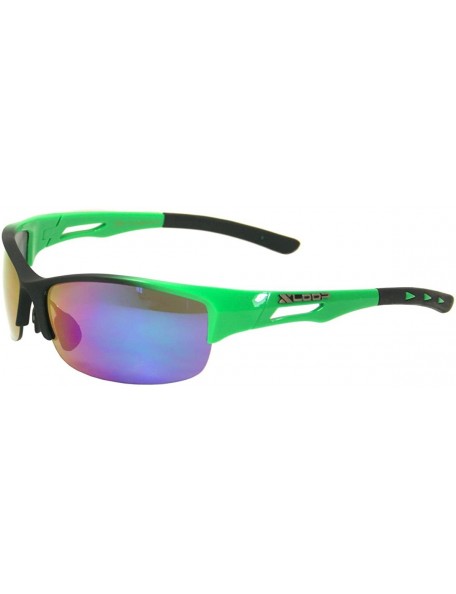 Sport Sport Mirror Lens Running Cycling Sunglasses UV400 Protection SA6242 - Green - CO11LEQJU4N $8.44