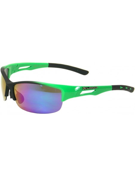 Sport Sport Mirror Lens Running Cycling Sunglasses UV400 Protection SA6242 - Green - CO11LEQJU4N $8.44