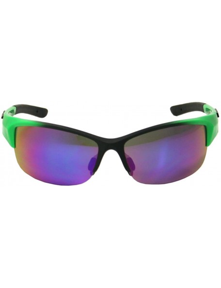 Sport Sport Mirror Lens Running Cycling Sunglasses UV400 Protection SA6242 - Green - CO11LEQJU4N $8.44