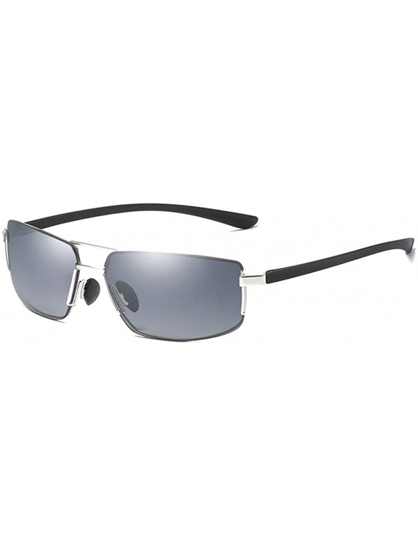 Rimless Ultra Lightweight Sunglasses for Men - Polarized UV 400 Protection - Silver - CM18TD8O9RD $44.71