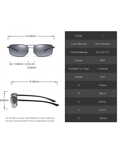 Rimless Ultra Lightweight Sunglasses for Men - Polarized UV 400 Protection - Silver - CM18TD8O9RD $44.71