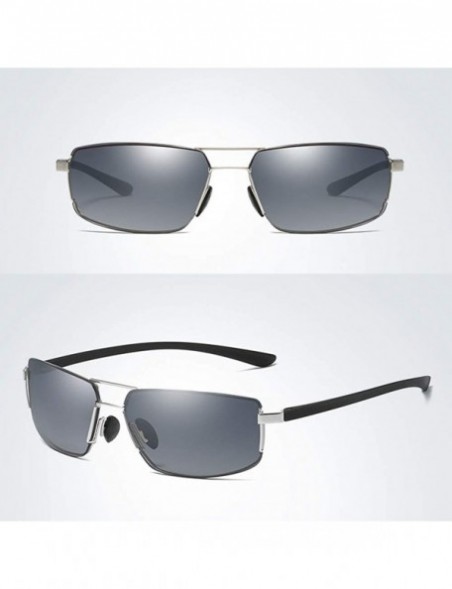 Rimless Ultra Lightweight Sunglasses for Men - Polarized UV 400 Protection - Silver - CM18TD8O9RD $44.71