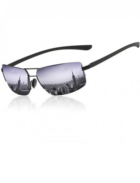 Rimless Ultra Lightweight Sunglasses for Men - Polarized UV 400 Protection - Silver - CM18TD8O9RD $44.71