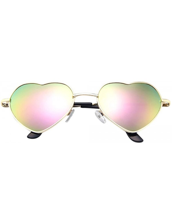 Rimless Polarized Sunglasses UV Protection - REYO Metal Frame Heart Shape Sunglasses Lolita Sun Glasses For Women - F - CI18N...