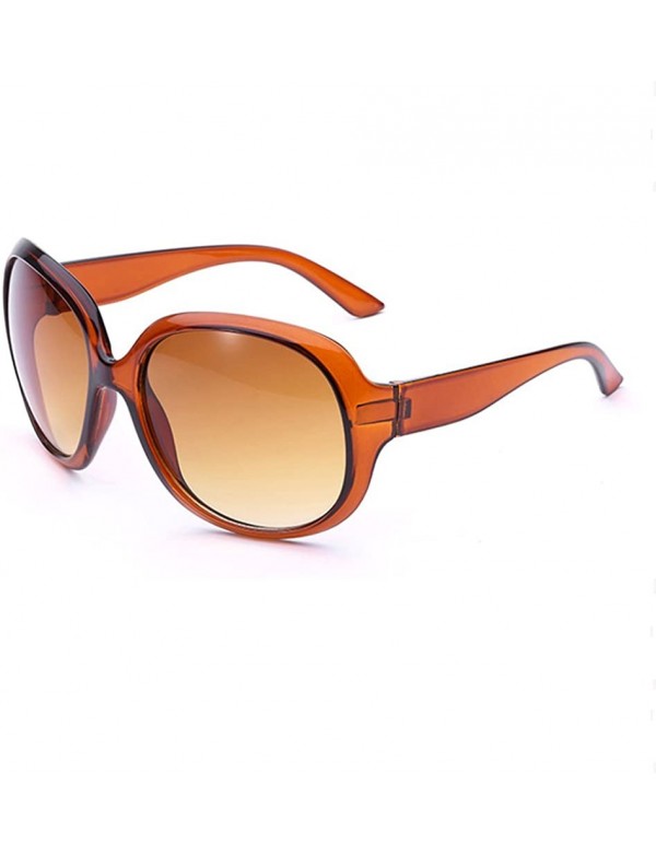 Oversized Women's Oversized Polarized Sunglasses 100% UV Blocking Vintage Sun Glasses - Orange - CC18E3E6EWR $9.61