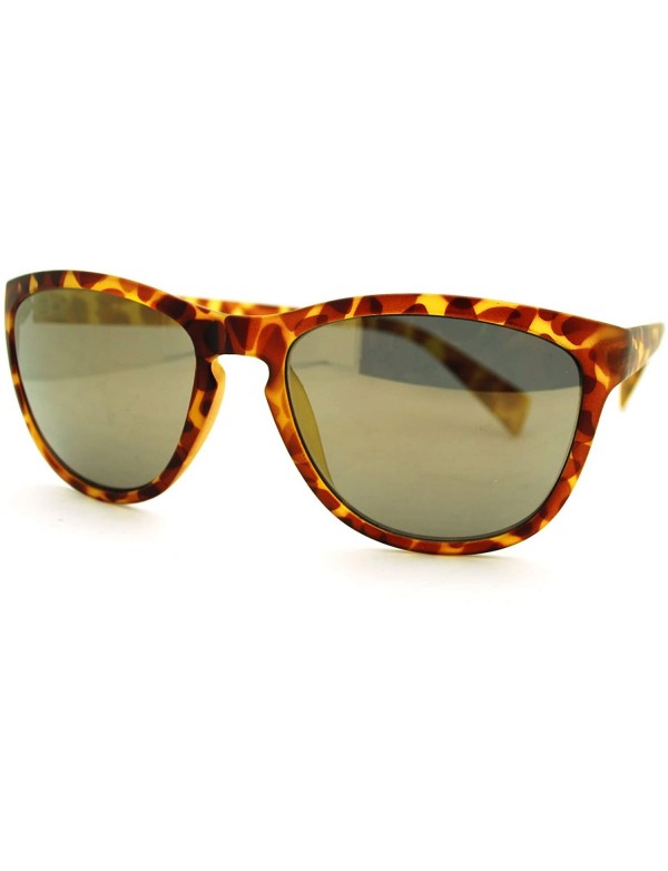 Oval Sporty Reflective Lens Celebrity Fashion Women's Sunglasses - Brown Tort - C211PWB4GEP $11.25