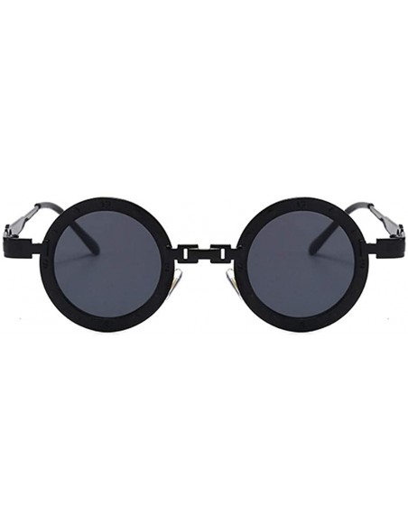 Round Steam Punk Sunglasses for Men and Women Retro Round Hollow Legs Sun Glasses - C5 Gold Brown - C21986K8K09 $9.92