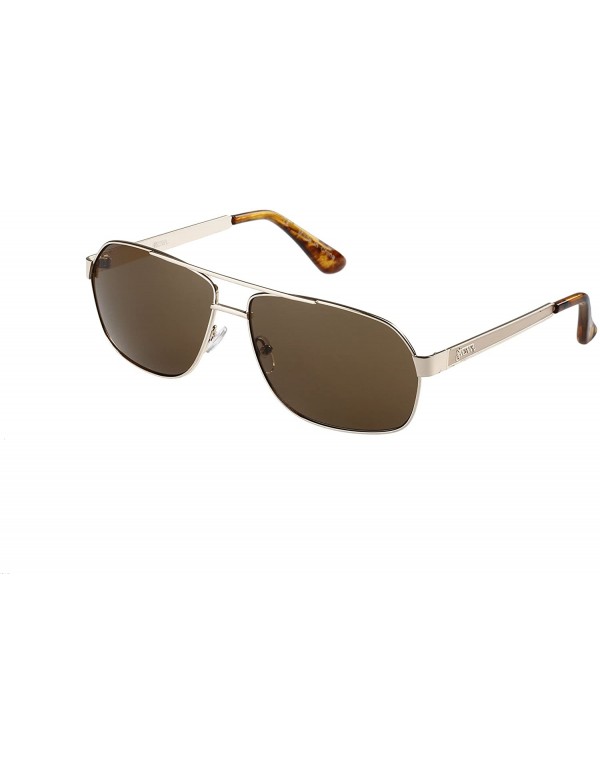 Round SANTANA Gale Polarized Round Sunglasses - Shiny Gold - C9188KK45ZA $39.21