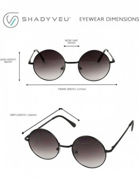 Cat Eye Retro John Lennon Style Sunglasses Round Colorful Tint Groovy Hippie Wire Shades - Black - CG188I3SEU6 $9.06