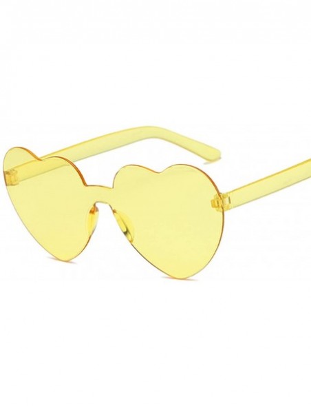 Semi-rimless Love Heart Sunglasses Women New Fashion Cute Sexy Retro Cat Eye Vintage Cheap Sun Glasses Red Female - Rose Red ...