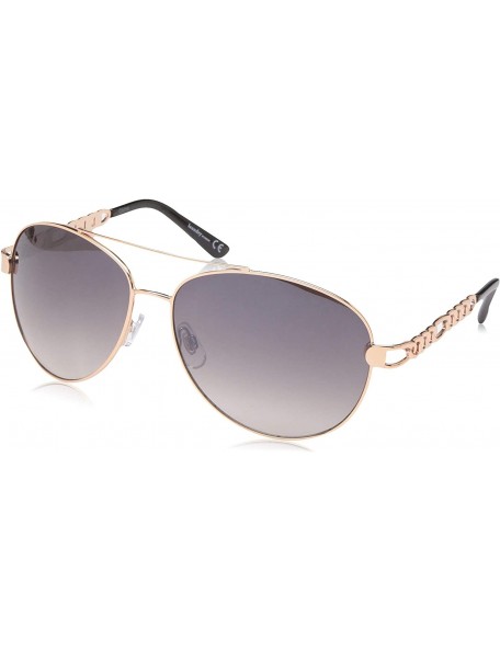 Aviator Women's LD281 Aviator Sunglasses with 100% UV Protection - 62 mm - Rose Gold & Black - CD18O3CSLND $49.83