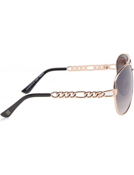 Aviator Women's LD281 Aviator Sunglasses with 100% UV Protection - 62 mm - Rose Gold & Black - CD18O3CSLND $49.83