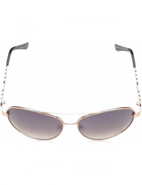 Aviator Women's LD281 Aviator Sunglasses with 100% UV Protection - 62 mm - Rose Gold & Black - CD18O3CSLND $49.83