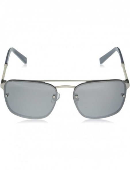 Rectangular Men's 5039SP Rectangular Metal Sunglasses with 100% UV Protection- 55 mm - Matte Silver - CD196IMKMLS $32.03