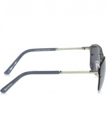 Rectangular Men's 5039SP Rectangular Metal Sunglasses with 100% UV Protection- 55 mm - Matte Silver - CD196IMKMLS $32.03