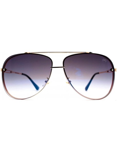 Aviator F018 Classic Aviator - for Womens-Mens 100% UV PROTECTION - Gold-blackdegrade - CF192THGRQX $19.16