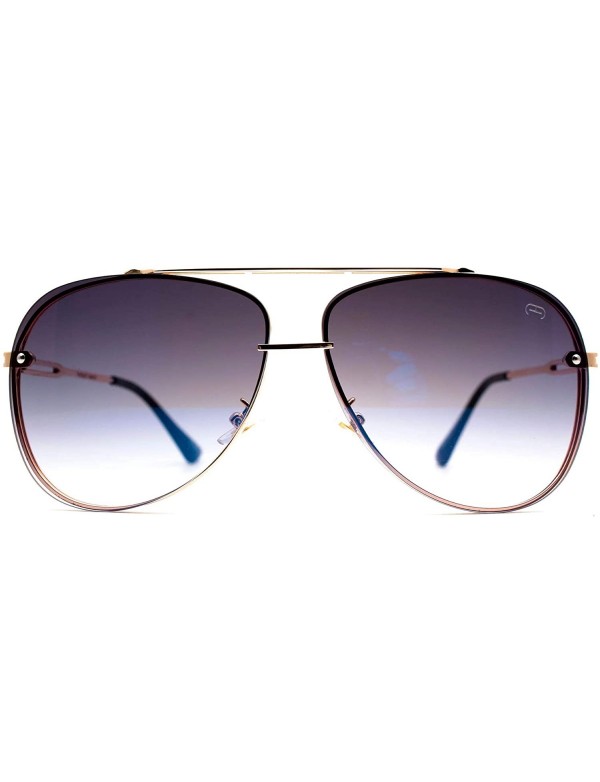 Aviator F018 Classic Aviator - for Womens-Mens 100% UV PROTECTION - Gold-blackdegrade - CF192THGRQX $19.16