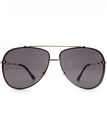 Aviator F018 Classic Aviator - for Womens-Mens 100% UV PROTECTION - Gold-blackdegrade - CF192THGRQX $19.16