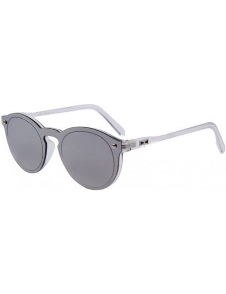 Rimless Women Fashion UV400 Sunglasses glasses Integrated Eyewear - Silver - CM17YWS85I0 $8.77