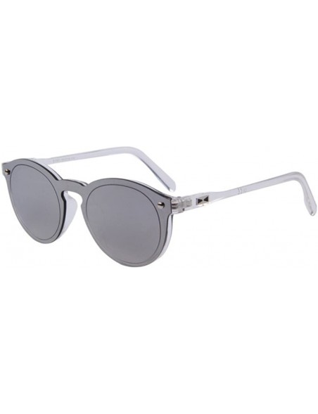 Rimless Women Fashion UV400 Sunglasses glasses Integrated Eyewear - Silver - CM17YWS85I0 $8.77