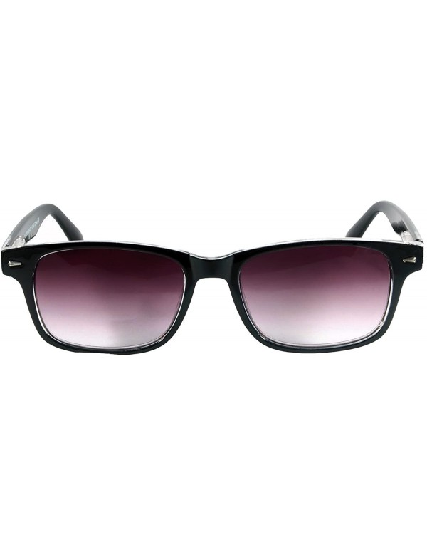 Rectangular Wayfarer Summerville Full Reading Sunglasses - Black - C0128WD79GB $13.29