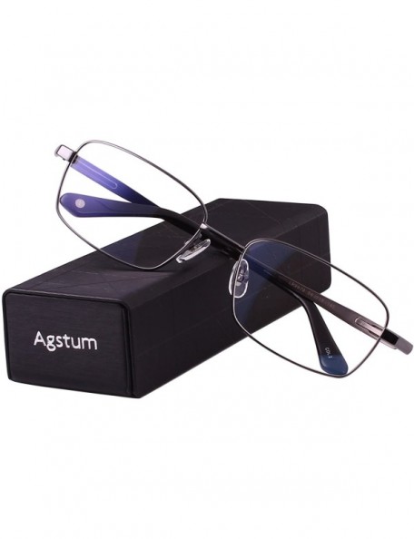 Aviator Titanium Full Rim Durable Glasses Frame Optical Eyeglasses - Large Gray - C91850HQS43 $71.67