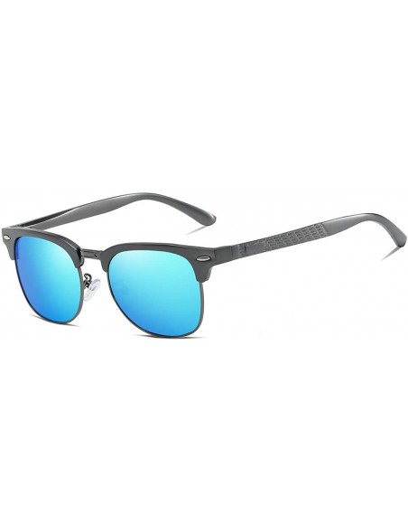 Sport Men Women Polarized Alloy Sunglasses Aluminum Magnesium Frame Sun Glasses Driving Glasses Male 90089 - Grey Blue - CP18...