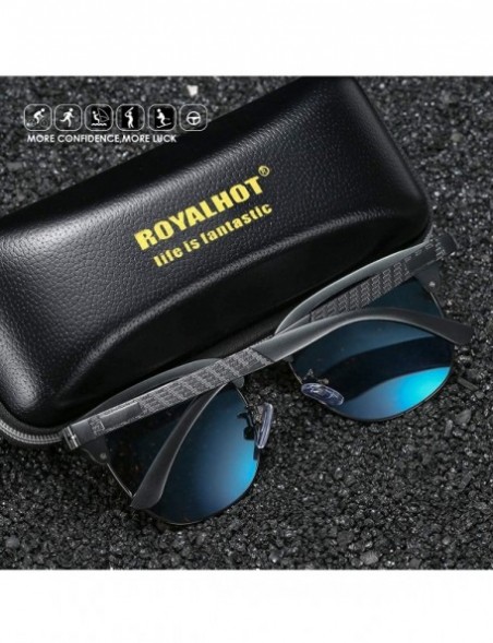 Sport Men Women Polarized Alloy Sunglasses Aluminum Magnesium Frame Sun Glasses Driving Glasses Male 90089 - Grey Blue - CP18...