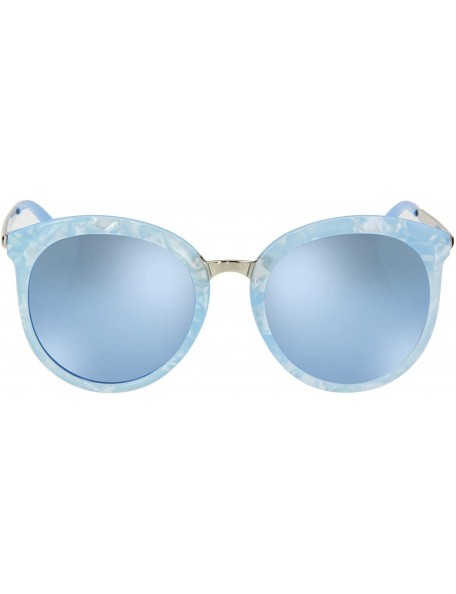 Round Retro Vintage Style Classic Men Women Inspired Round Circle Sunglasses 503 - Blue - CF12FO3H03J $26.41
