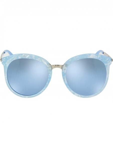 Round Retro Vintage Style Classic Men Women Inspired Round Circle Sunglasses 503 - Blue - CF12FO3H03J $26.41