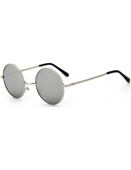 Oversized Circle Steampunk Sunglasses Women Men Round Black Frame Lens Sun Glasses Gafas De Sol - C4 - CK197Y77OZO $12.53