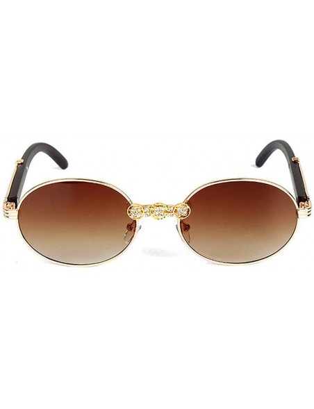 Oval Vintage Diamond Sunglasses Oval Glasses Women Small Retro Hip Hop Glasses Retro Sunglass Luxury Female Eyewear - C318ZSE...
