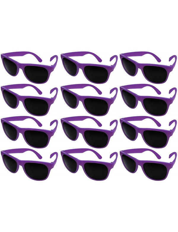 Sport 12 Pack Fun Party Color Changing Sunglasses UV Protective Lens 5402D - Milk-purple - CJ18E0YODKI $16.72