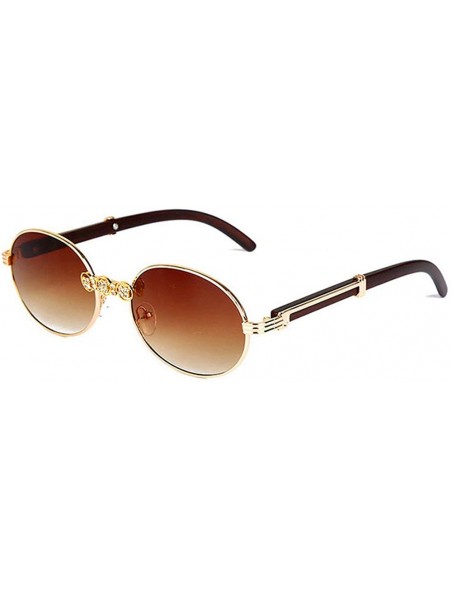 Oval Vintage Diamond Sunglasses Oval Glasses Women Small Retro Hip Hop Glasses Retro Sunglass Luxury Female Eyewear - C318ZSE...