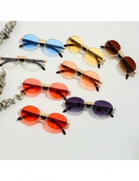 Vintage Diamond Sunglasses Oval Glasses Women Small Retro Hip Hop ...