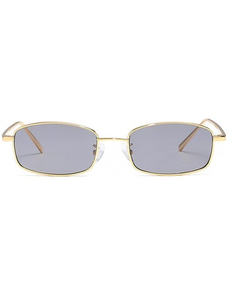 Square Unisex Retro Small Frame UV400 Square Sunglasses Outdoor Glasses Eyewear - 1. Gold Frame Gray Lens Sy7780 - CV190HQ4WD...